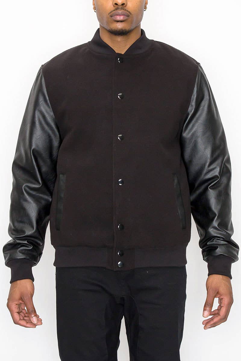 Victorious - JK5073 Essential Melton Jacket (Prepack): BLACK/BLACK / A PACK(S 1 / M 2 / L 2 / XL 1)
