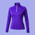 🚺 M US — Nike Dri-fit Quarter-Zip Long-Sleeve Running Top [PURPLE]