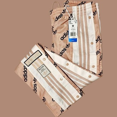 🚺 M US — adidas Originals Adibreak "Logomania" Track Pants [BLUSH PINK] HM4882