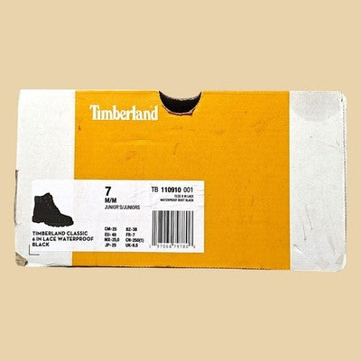 🚻 7 US — Junior Timberland Classic 6in Lace Waterproof Boots [BLACK] 110910