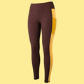 🚺S US — Fabletics PowerHold On-The-Go High-Waisted Leggings [BROWN/YELLOW] TALL
