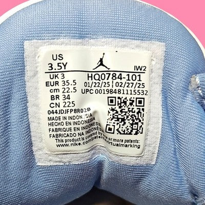 🚺3.5Y US — Air Jordan 3 Retro GS 2025 [WHITE/PINK GLOW–COBALT BLISS] HQ0784–101