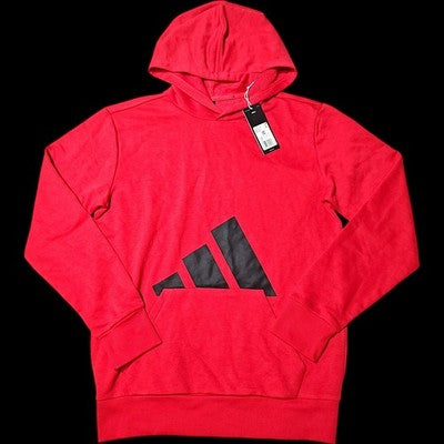 🚻 XL US (Youth) — adidas Junior French Terry Hoodie [RUBY RED/BLACK] JE1389