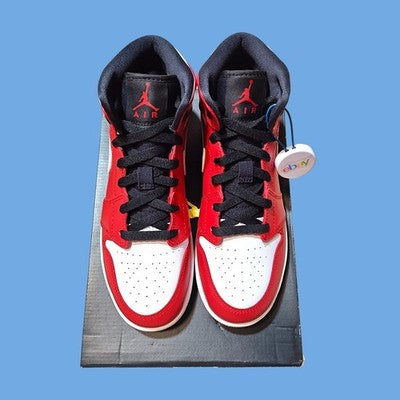 🚹 6Y US — Air Jordan 1 Mid BG 2017 "Chicago" [GYM RED/WHITE–BLACK] 554725-605