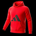 🚻 XL US (Youth) — adidas Junior French Terry Hoodie [RUBY RED/BLACK] JE1389