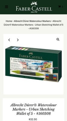💥NIB💥 [x2] Faber-Castell Albrecht Dürer Dual-Ended Artists Watercolor Markers