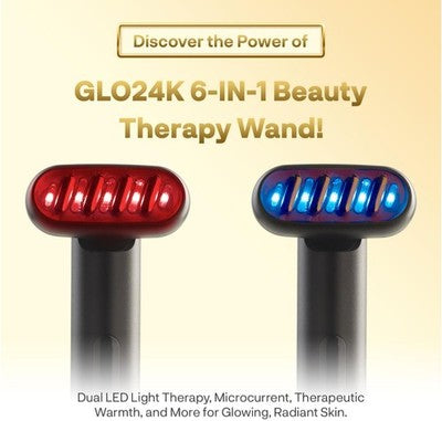 💥NIB💥 GLO24K 6-in-1 Beauty Therapy Wand—Advanced Anti-aging LED Light Therapy