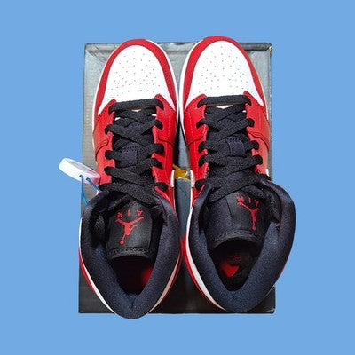 🚹 6Y US — Air Jordan 1 Mid BG 2017 "Chicago" [GYM RED/WHITE–BLACK] 554725-605