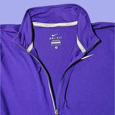 🚺 M US — Nike Dri-fit Quarter-Zip Long-Sleeve Running Top [PURPLE]