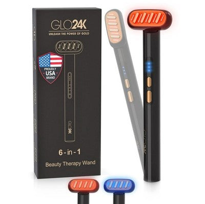💥NIB💥 GLO24K 6-in-1 Beauty Therapy Wand—Advanced Anti-aging LED Light Therapy