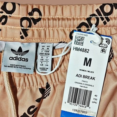 🚺 M US — adidas Originals Adibreak "Logomania" Track Pants [BLUSH PINK] HM4882