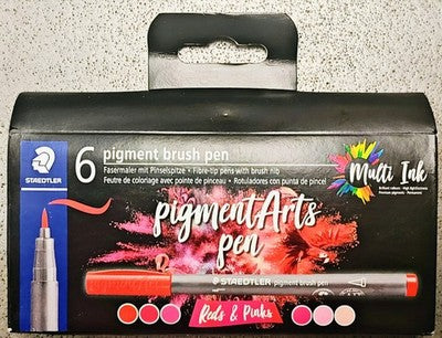💥NIB💥 [x5] STAEDTLER 6 Pigment Brush Pen—Multicolor‼️$95 VALUE‼️😱