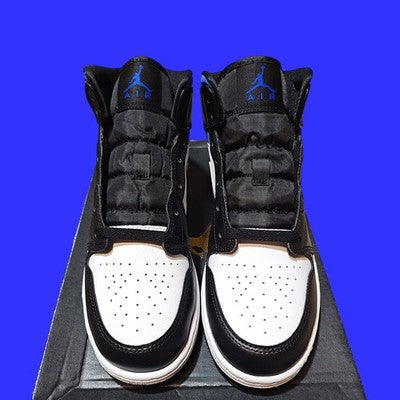 🚹 6.5Y US — Air Jordan 1 Mid GS 2021 [WHITE/RACER BLUE–BLACK] 554725–140