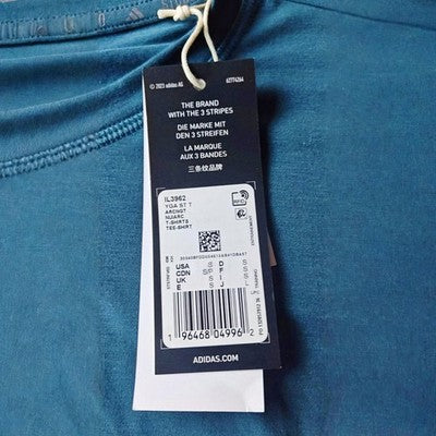 🚺 S US — adidas Luxe Yoga Studio Cropped T-shirt [TEAL] IL3962
