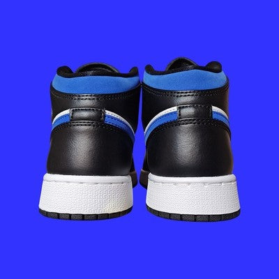 🚹 6.5Y US — Air Jordan 1 Mid GS 2021 [WHITE/RACER BLUE–BLACK] 554725–140