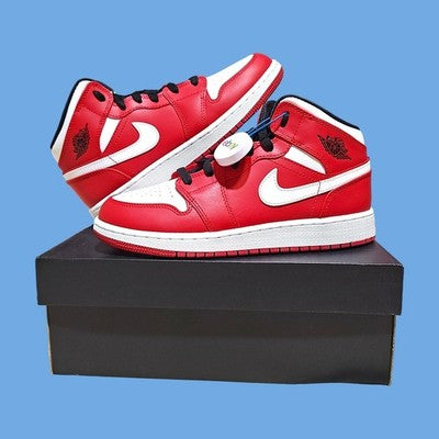 🚹 6Y US — Air Jordan 1 Mid BG 2017 "Chicago" [GYM RED/WHITE–BLACK] 554725-605