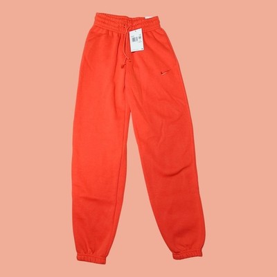 🚺 2XS US — Nike Sportswear Pheonix Fleece OS HW Sweatpants [ORANGE]  FZ5996-633