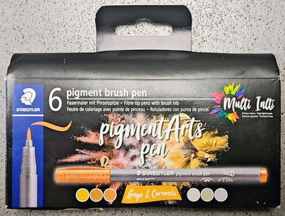💥NIB💥 [x5] STAEDTLER 6 Pigment Brush Pen—Multicolor‼️$95 VALUE‼️😱