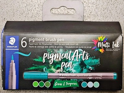 💥NIB💥 [x5] STAEDTLER 6 Pigment Brush Pen—Multicolor‼️$95 VALUE‼️😱
