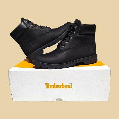🚻 7 US — Junior Timberland Classic 6in Lace Waterproof Boots [BLACK] 110910