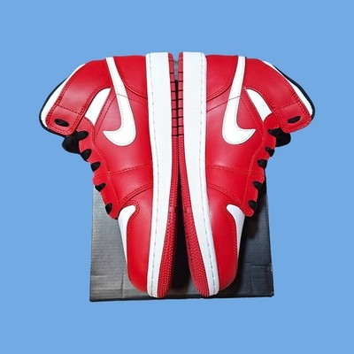 🚹 6Y US — Air Jordan 1 Mid BG 2017 "Chicago" [GYM RED/WHITE–BLACK] 554725-605