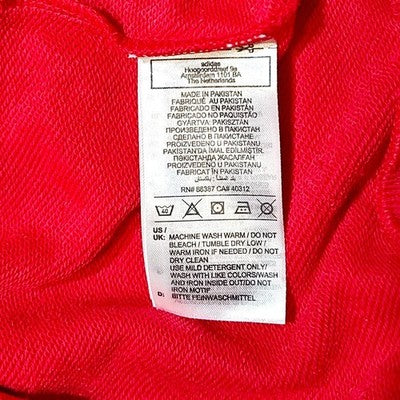 🚻 XL US (Youth) — adidas Junior French Terry Hoodie [RUBY RED/BLACK] JE1389