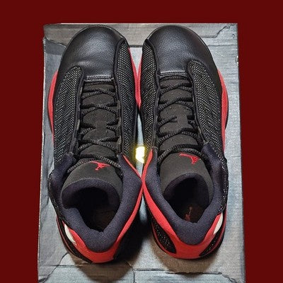🚹 6.5Y — Air Jordan 13 Retro BG "Bred" 2017 [BLACK/TRUE RED–WHITE] 414574–004