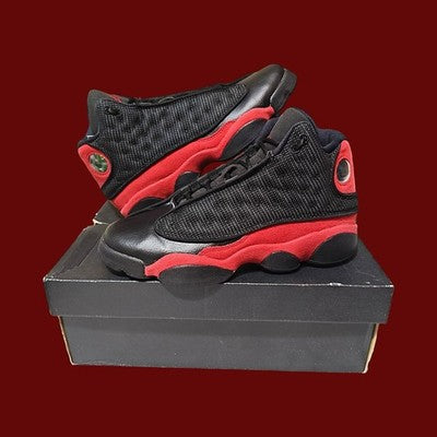 🚹 6.5Y — Air Jordan 13 Retro BG "Bred" 2017 [BLACK/TRUE RED–WHITE] 414574–004