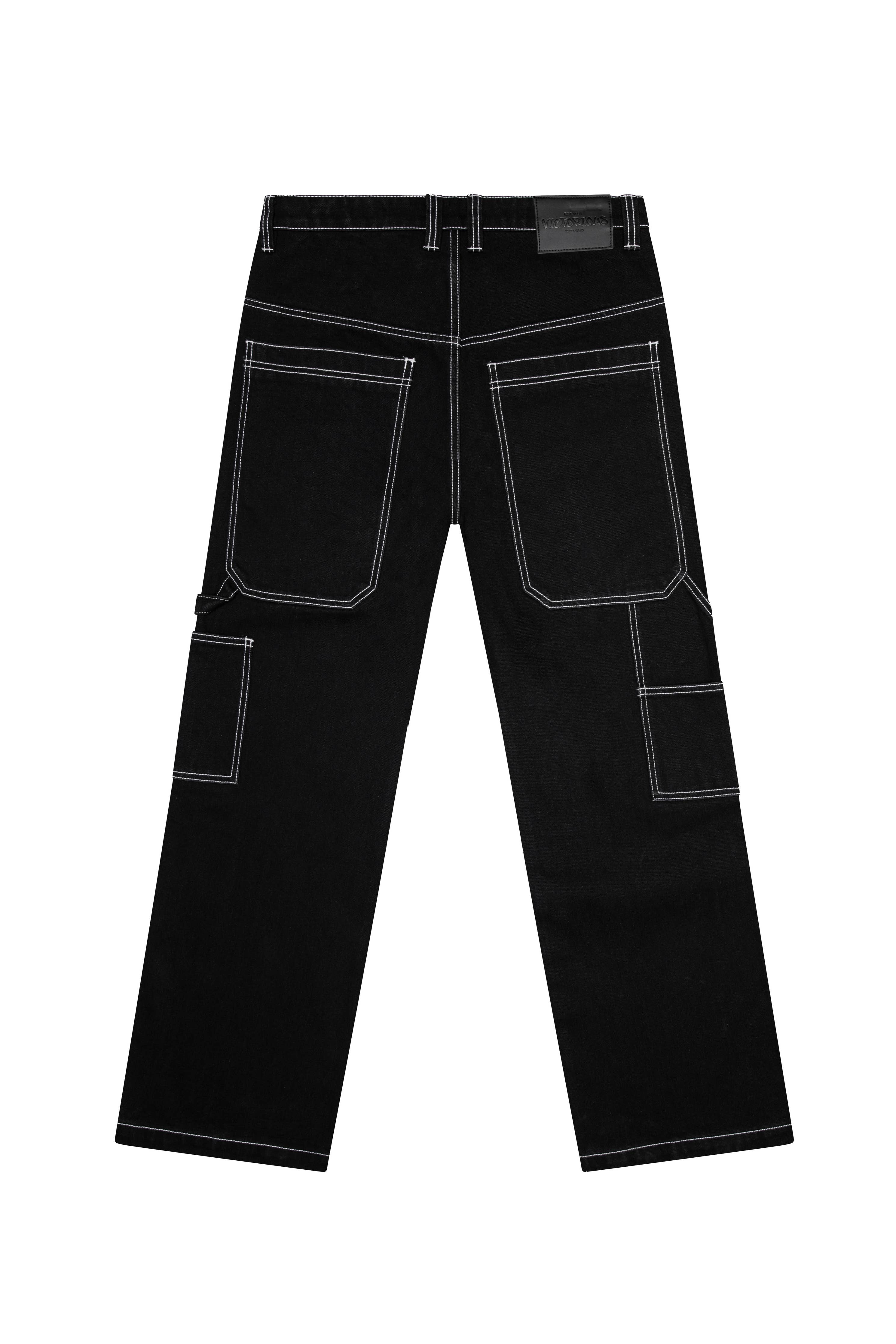 Victorious - DL983 KRAKEN Ultra Baggy Carpenter Jeans (Open Pack): Black / 32