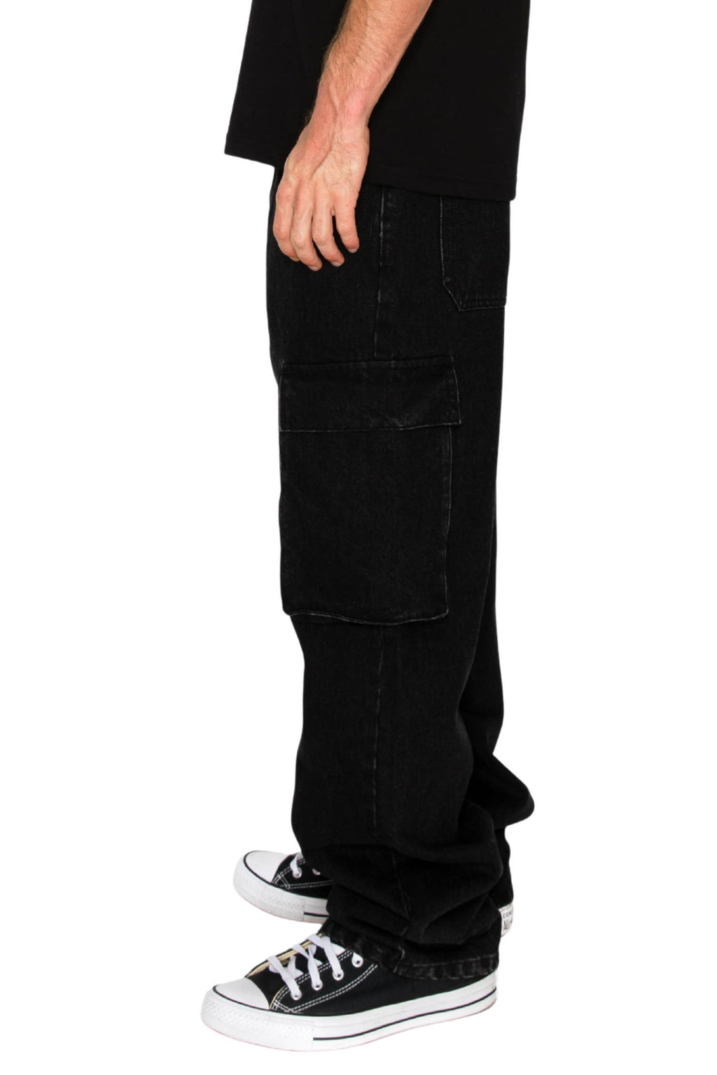 Victorious - DL901 ANCHOR Baggy Fit Cargo Denim Jeans: Light Indigo / B PACK : 30 2 / 32 4 / 34 3 / 36 2 / 38 1 - 12 PCS