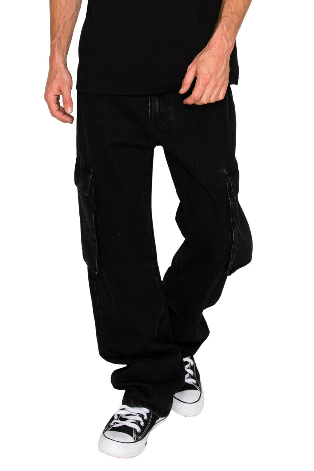 Victorious - DL901 ANCHOR Baggy Fit Cargo Denim Jeans: Light Indigo / B PACK : 30 2 / 32 4 / 34 3 / 36 2 / 38 1 - 12 PCS