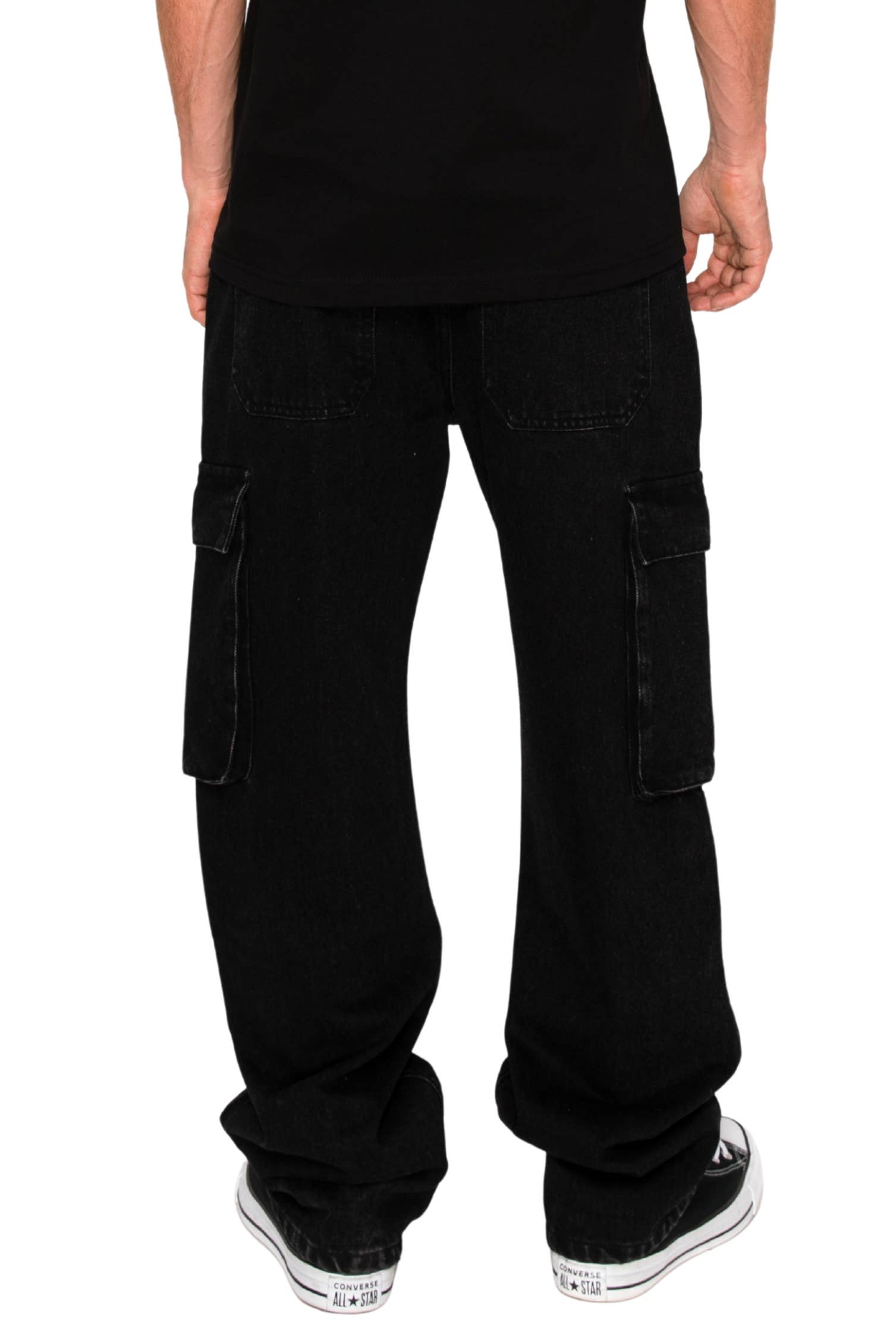 Victorious - DL901 ANCHOR Baggy Fit Cargo Denim Jeans: Light Indigo / B PACK : 30 2 / 32 4 / 34 3 / 36 2 / 38 1 - 12 PCS
