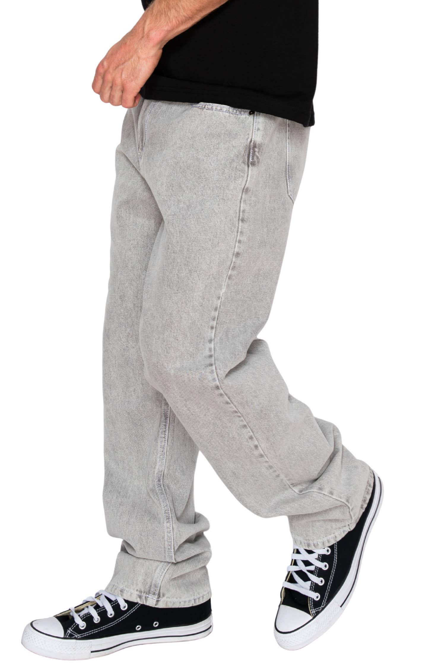 Victorious - DL999 ATLAS Essential Baggy Denim Jeans (Open Pack): GREY / 30