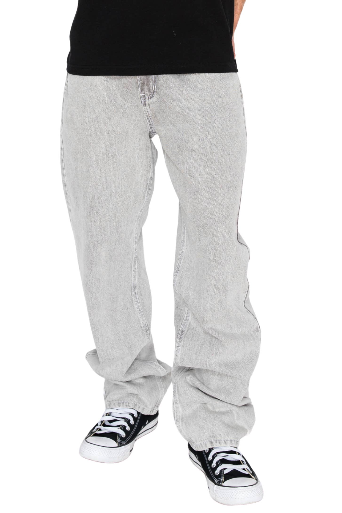 Victorious - DL999 ATLAS Essential Baggy Denim Jeans (Open Pack): GREY / 32
