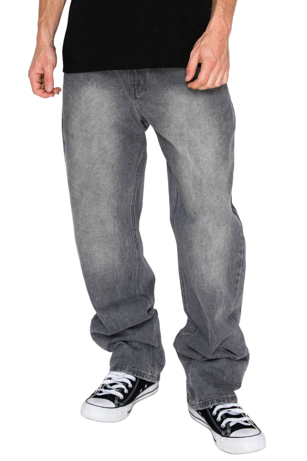 Victorious - DL999 ATLAS Essential Baggy Denim Jeans (Open Pack): STONE BLACK / 30